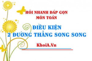 Điều kiện 2 đường thẳng song song lớp 12 cho ví dụ? Hỏi nhanh đáp gọn môn Toán